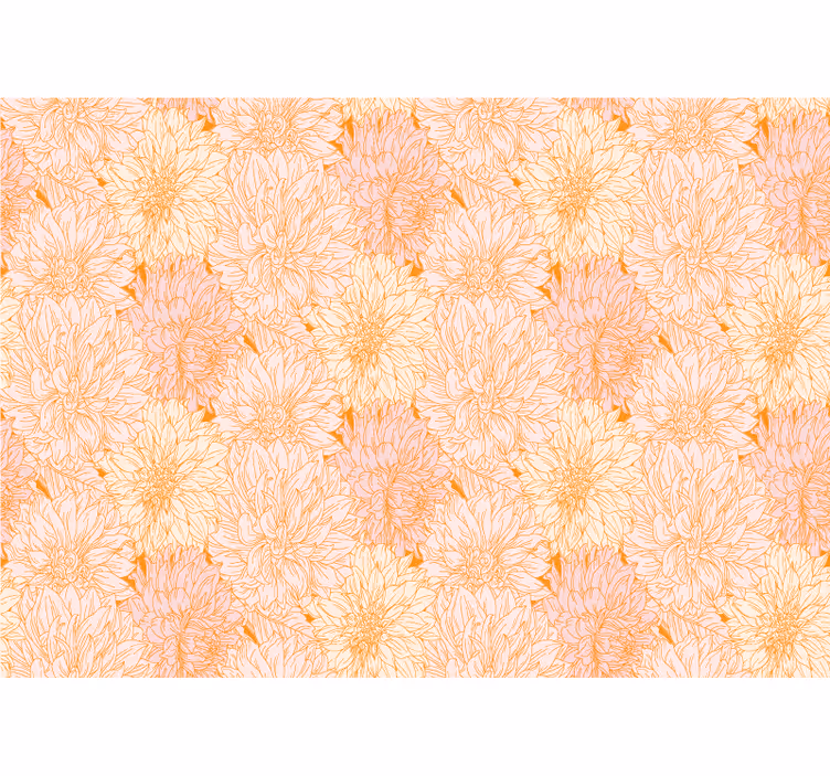 Blind kitchen with abundant white dahlia texture - TenStickers