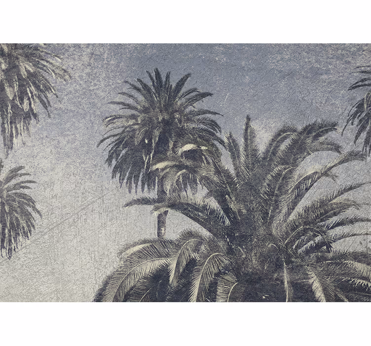 Blind kitchen with gray palm tree design - TenStickers