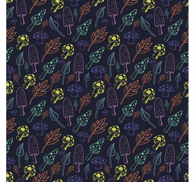 Blind kitchen colorful mushroom design - TenStickers