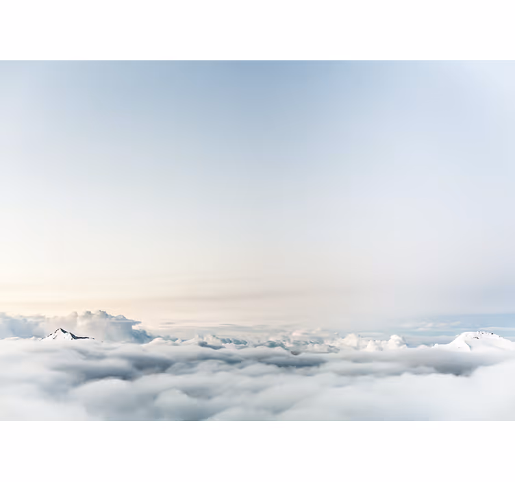White window blind with beautiful sky and sea view - TenStickers