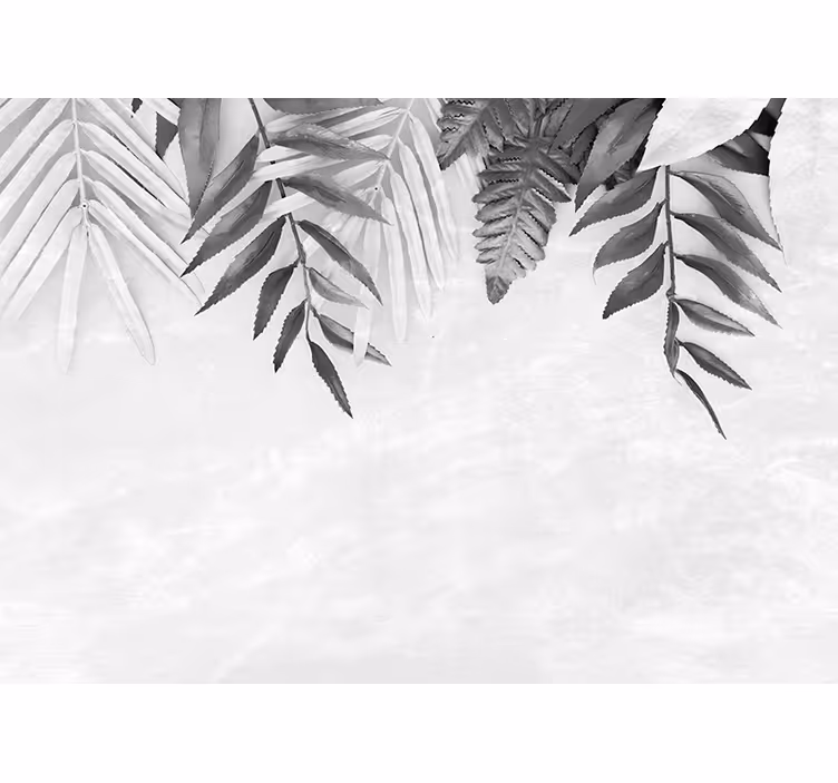 White window blind with gray hanging feathers - TenStickers