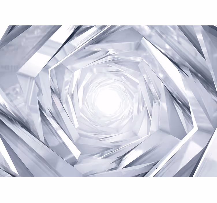 White window blind abstract geometric tunnel design - TenStickers
