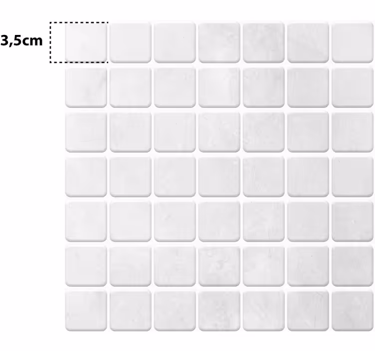 White window blind white mesh tile - TenStickers