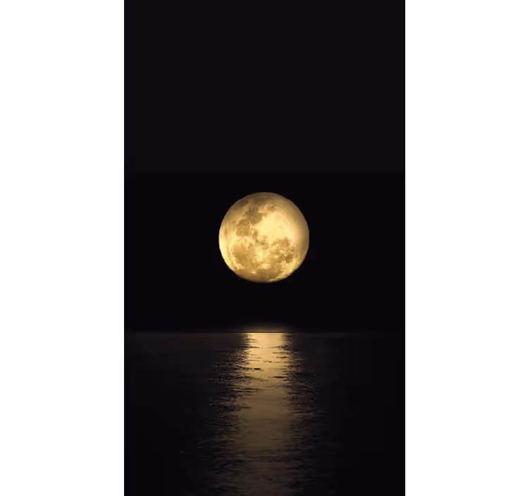 Black roller blind golden moonlight - TenStickers