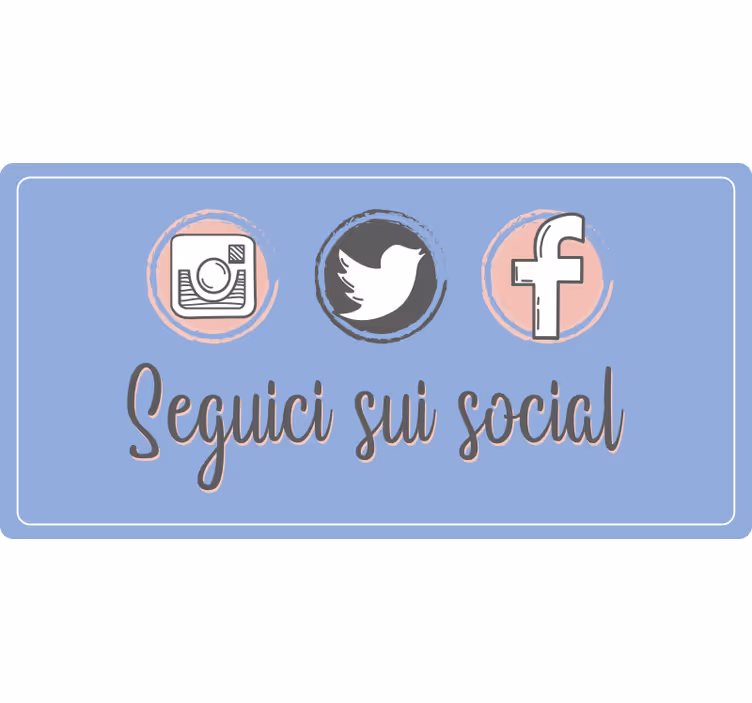 Blind purple social media advertising - TenStickers