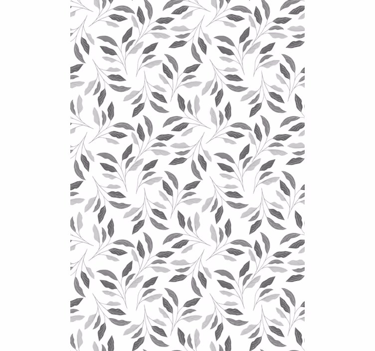 Gray leafs Elegant roller blind - TenStickers