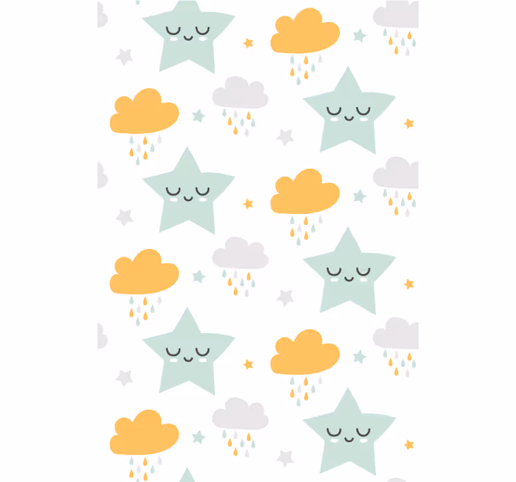 Nordic gray cloud window blind - TenStickers