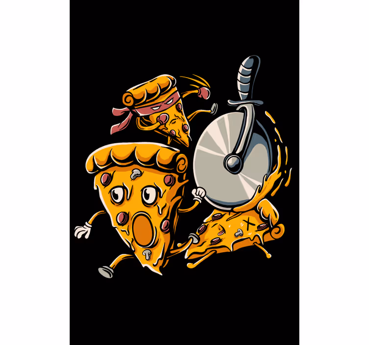 Pizza Fun dining room blind - TenStickers