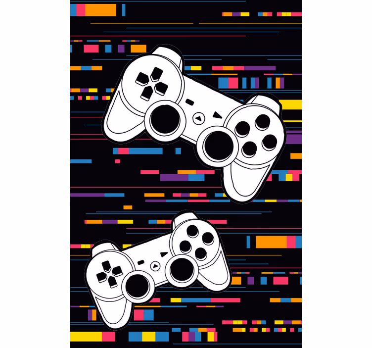 Multicolour remote console Geek blind - TenStickers
