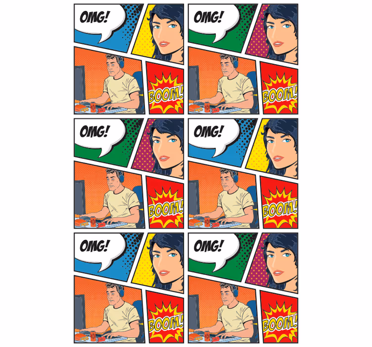 Gamer fun Geek roller blind - TenStickers