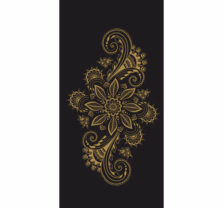 illustration mehndi ornament Living room blind - TenStickers