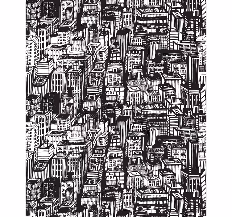 New york skyline reflected Blind painting - TenStickers