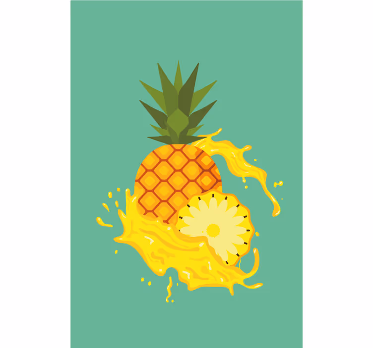 Pineapple splash Fruit and vegetable blind - TenStickers