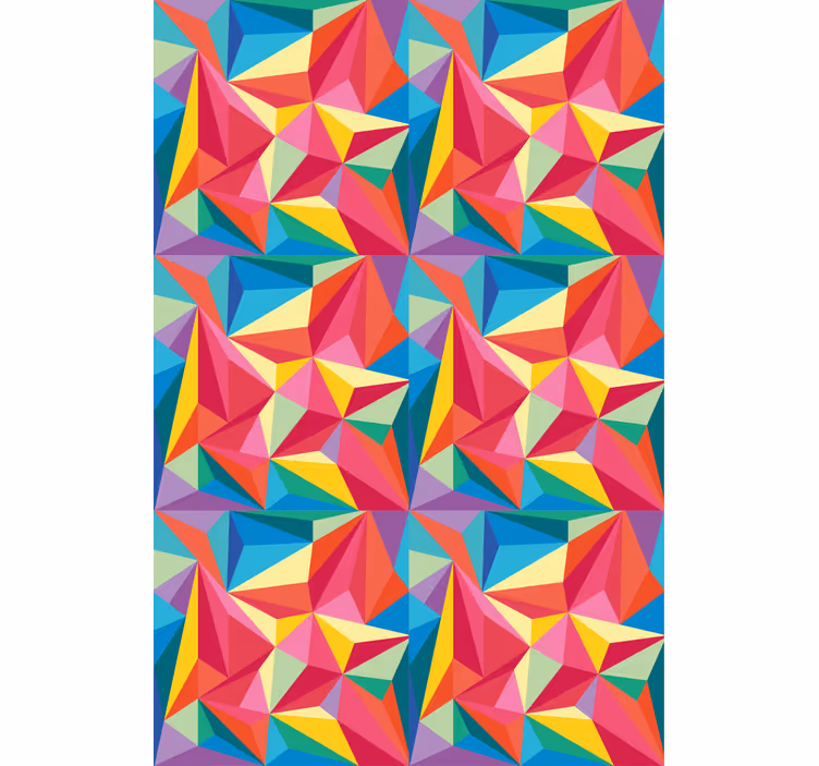 Multicolor geometric image Blind painting - TenStickers