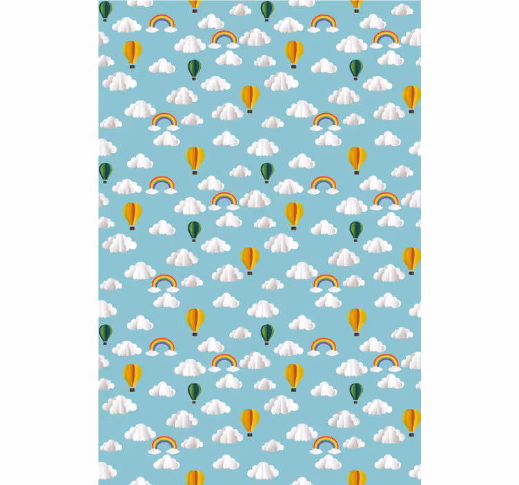 Balloon blue sky landscape Childrens blind - TenStickers