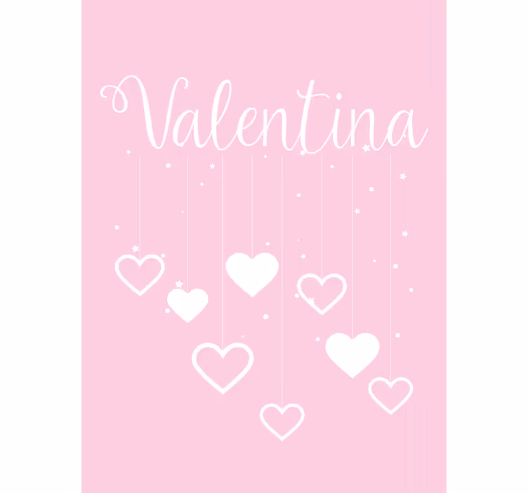 Hanging hearts with name blind teens - TenStickers