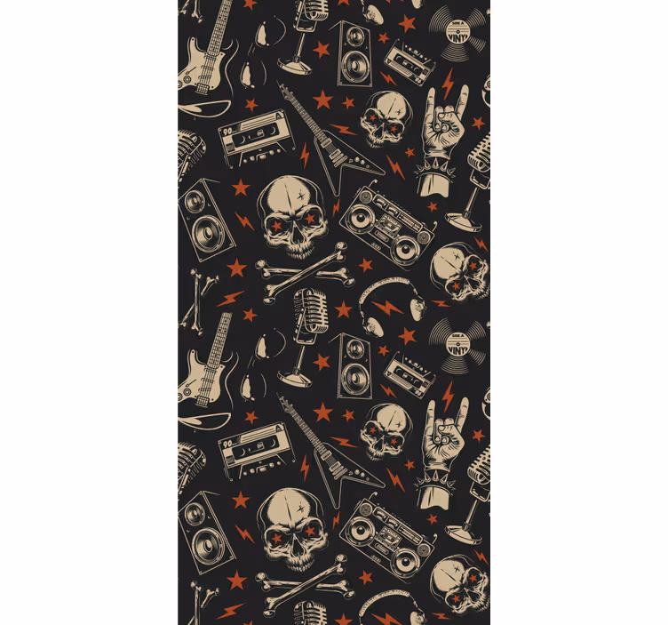 Grunge musical with skulls Teenage blind - TenStickers