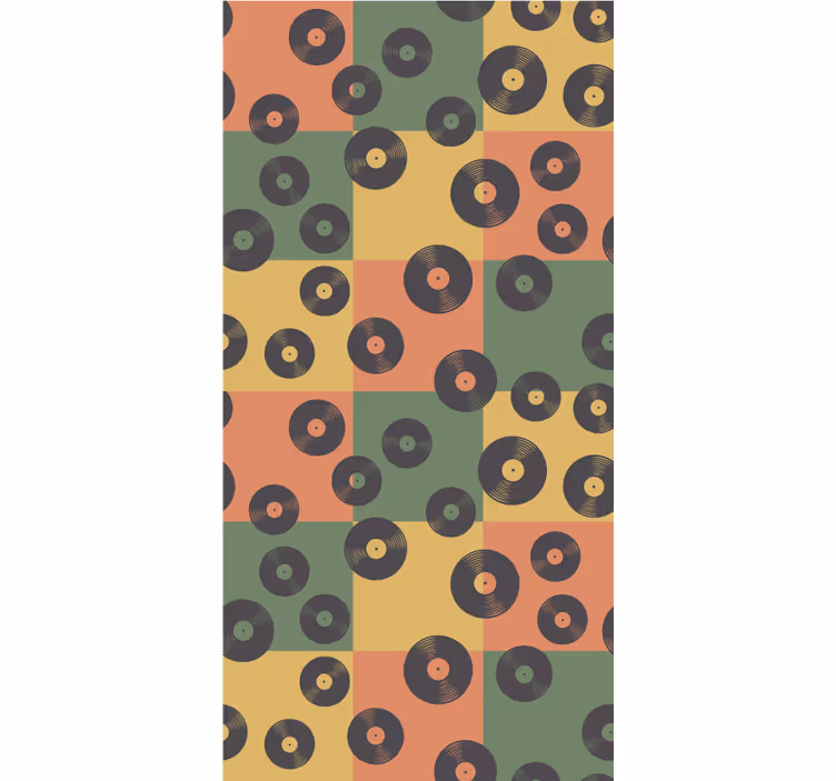 Retro roller blind inspired by vintage vinyl records - TenStickers