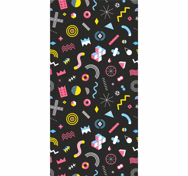 Memphis geometric More vintage roller blind - TenStickers