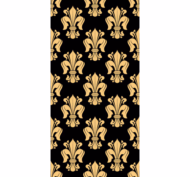 Golden Fleur-de-lis Pattern elegant blind - TenStickers