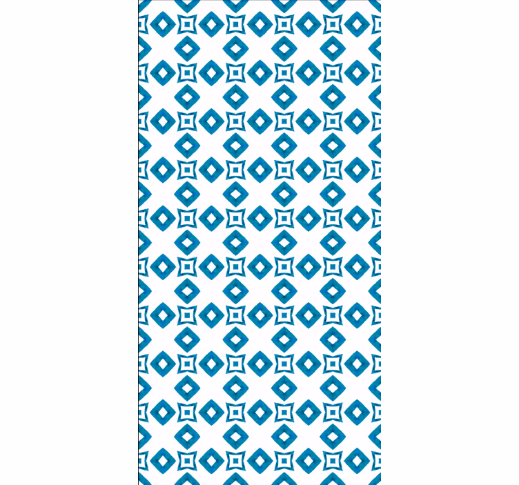 Geometric blue pattern blind kitchen - TenStickers