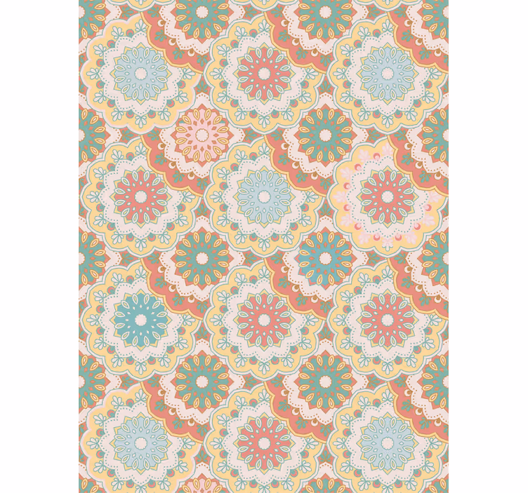 Fabric "Granny chic" style flower blind - TenStickers