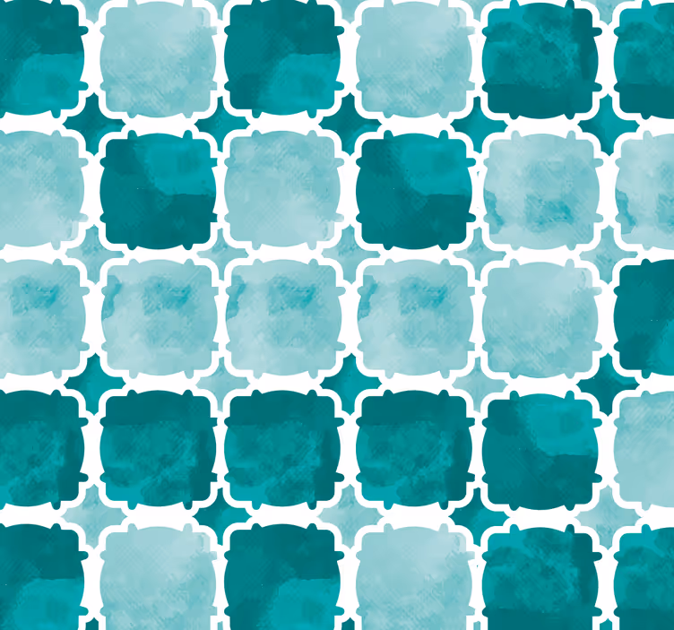 watercolor tiles Living room blind - TenStickers