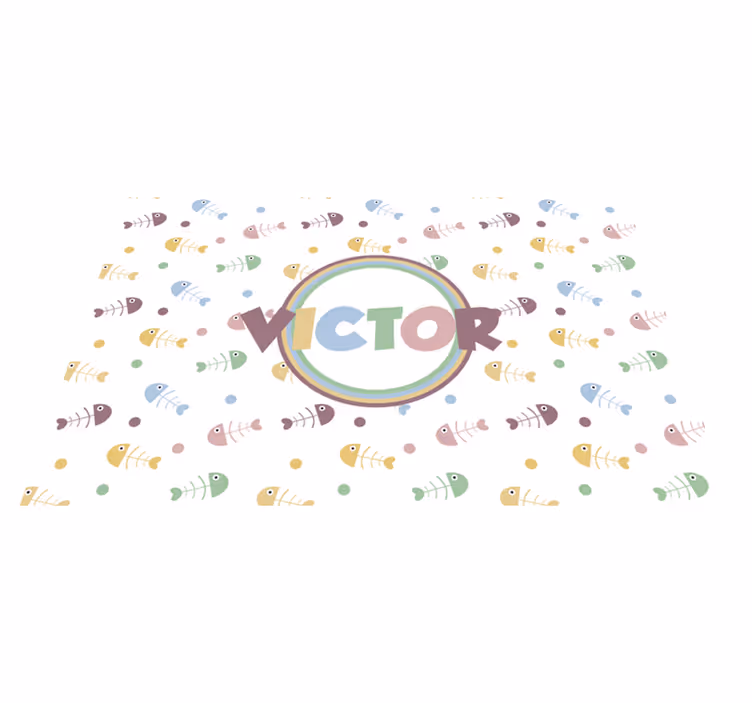 Children placemats lively fish design - TenStickers