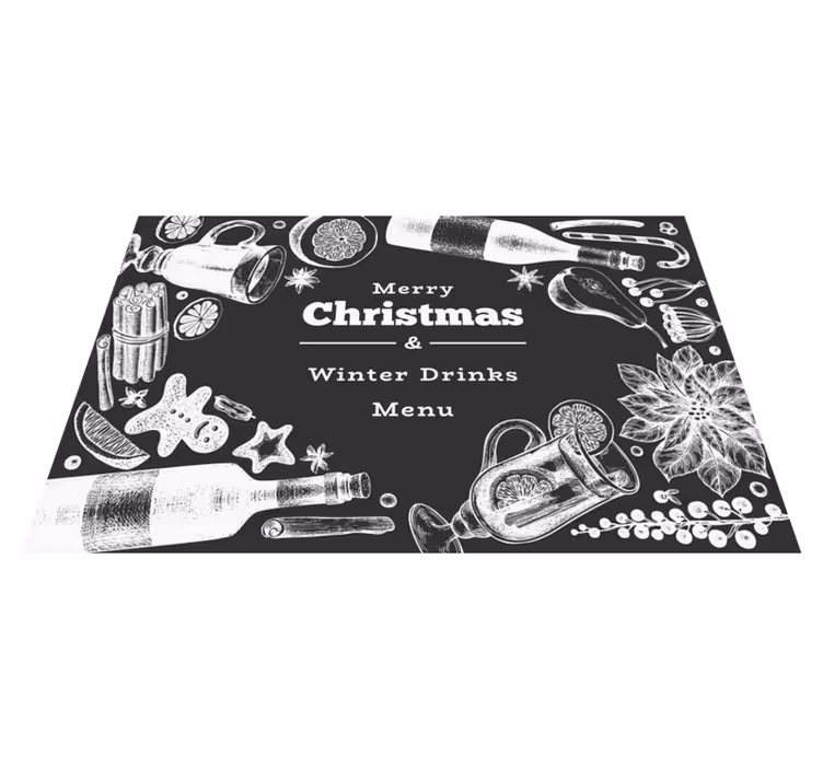 Christmas placemats for festive drink menu - TenStickers