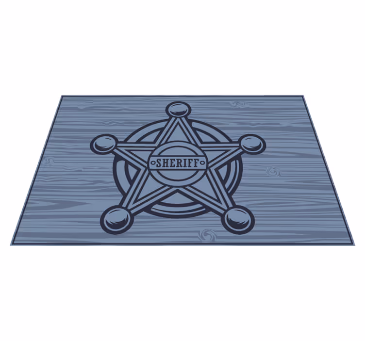 Cowboy star icon children placemats - TenStickers