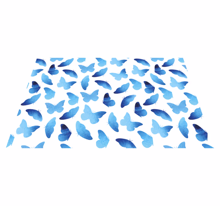 Painted blue butterfly placemats - TenStickers