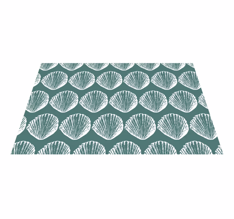 Retro Seashell Pattern seashell placemats - TenStickers