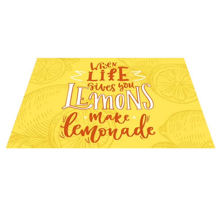 Orange and Lemon Sketch quote placemats - TenStickers