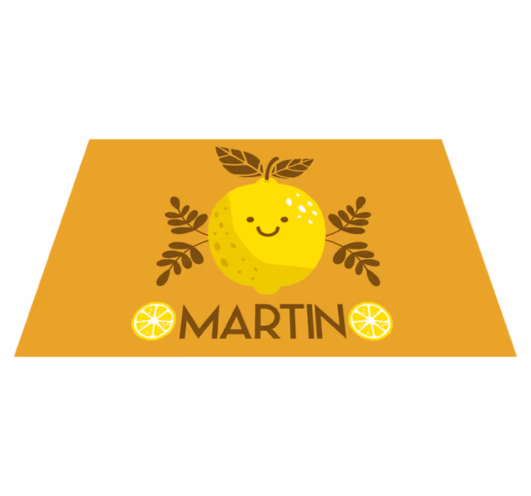 Children placemats happy lemon illustration - TenStickers