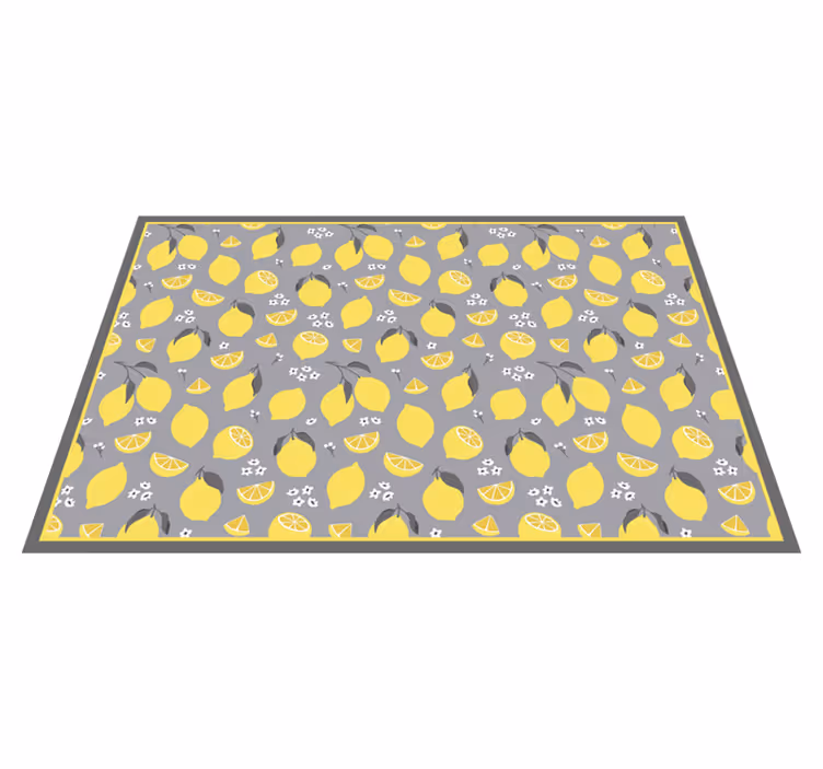 Original placemats lemon pattern table setting - TenStickers