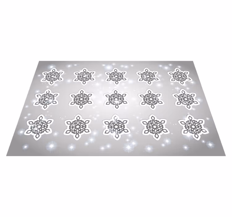 Christmas placemats snowflake design - TenStickers