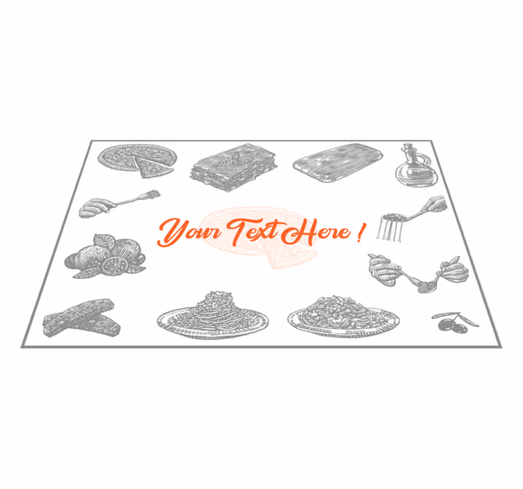 Original placemats food illustration design - TenStickers