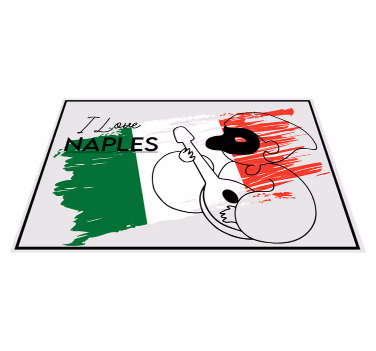 Placemats with quote i love naples design - TenStickers