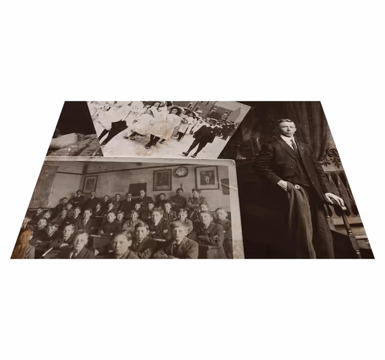 Vintage photo collage placemats for home - TenStickers