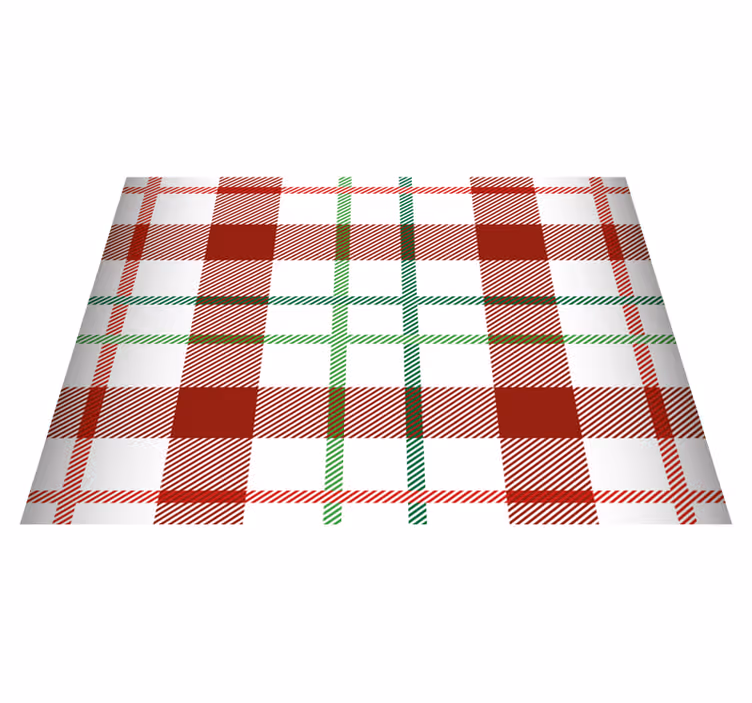 Christmas placemats plaid pattern table covers - TenStickers