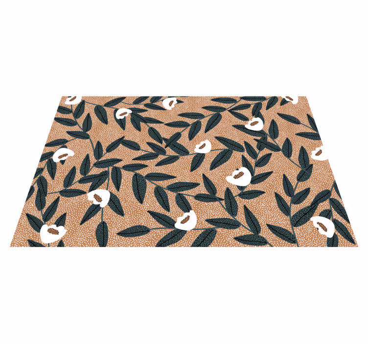 Textured placemats leaf pattern table cover - TenStickers