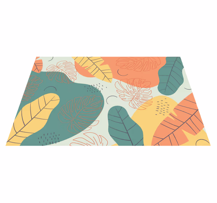 Original placemats leaf pattern design - TenStickers