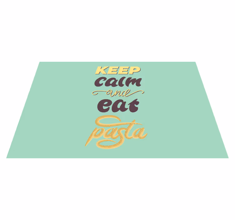 Keep calm pasta quote placemats - TenStickers
