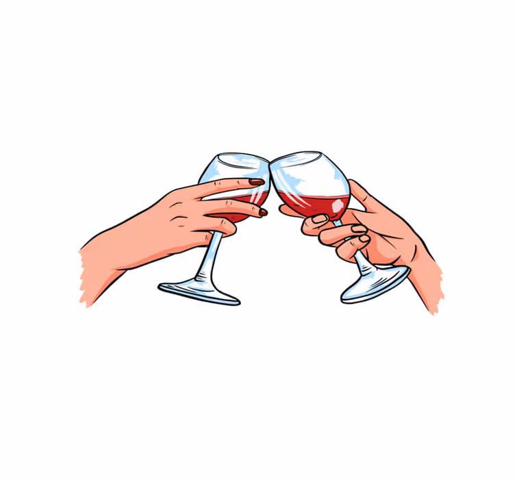 wine lovers restaurant placemats - TenStickers