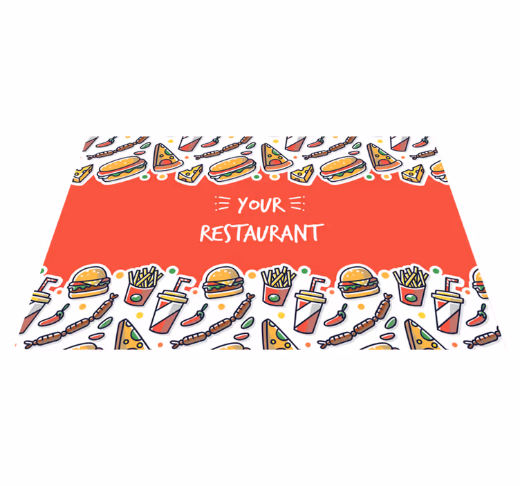 fast food with name Personalised placemats - TenStickers