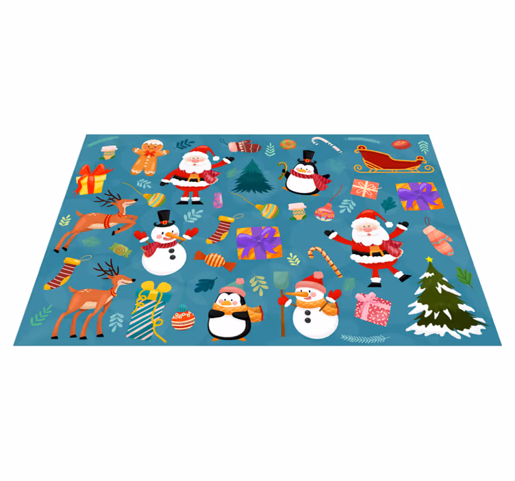 Cartoon miniature motifs Christmas placemats - TenStickers