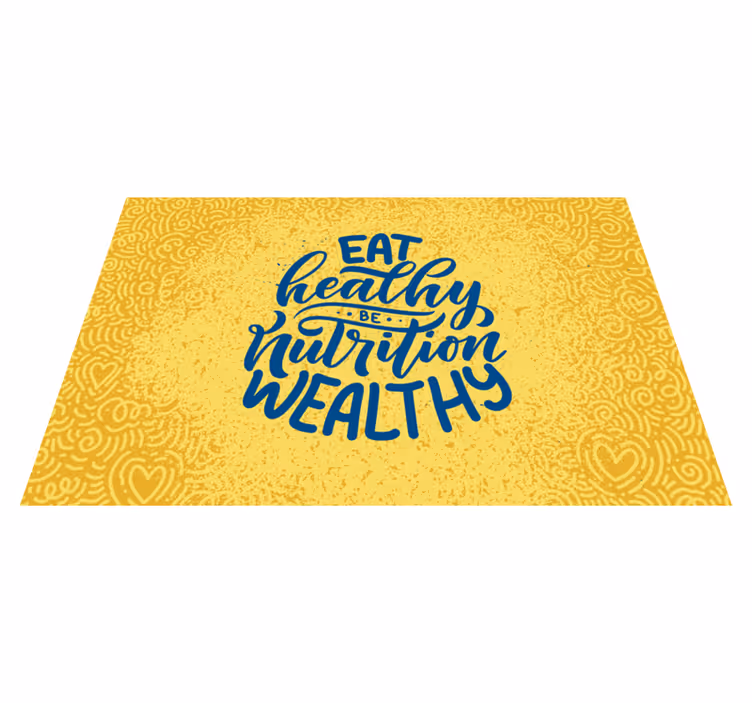 Eat healthy quote home placemats - TenStickers