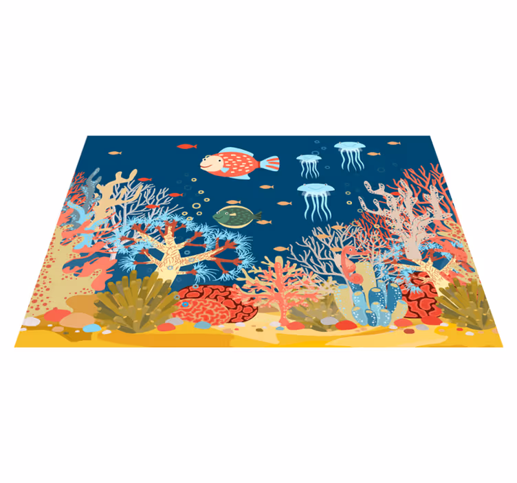 Modern placemats underwater coral design - TenStickers