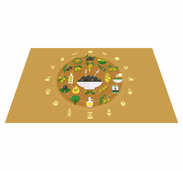 Original placemats olive bowl arrangement - TenStickers