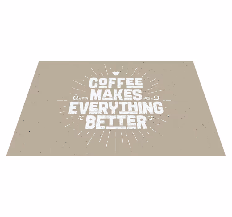 Placemats with quote coffee is my love language - TenStickers